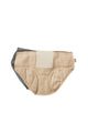 Girls panties stripes silver blue/sand duopack