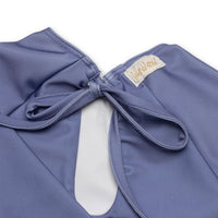 Swimsuit Long Sleeve Volants Adriatic Blue