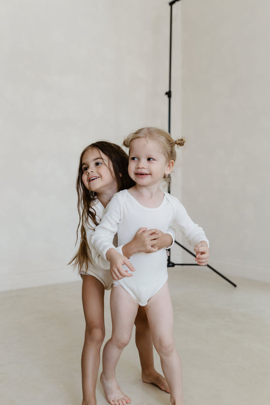 Rib body long sleeve off white