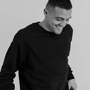 Sweater men organic cotton black