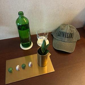 Stonewashed cap 3D LUNILOU green