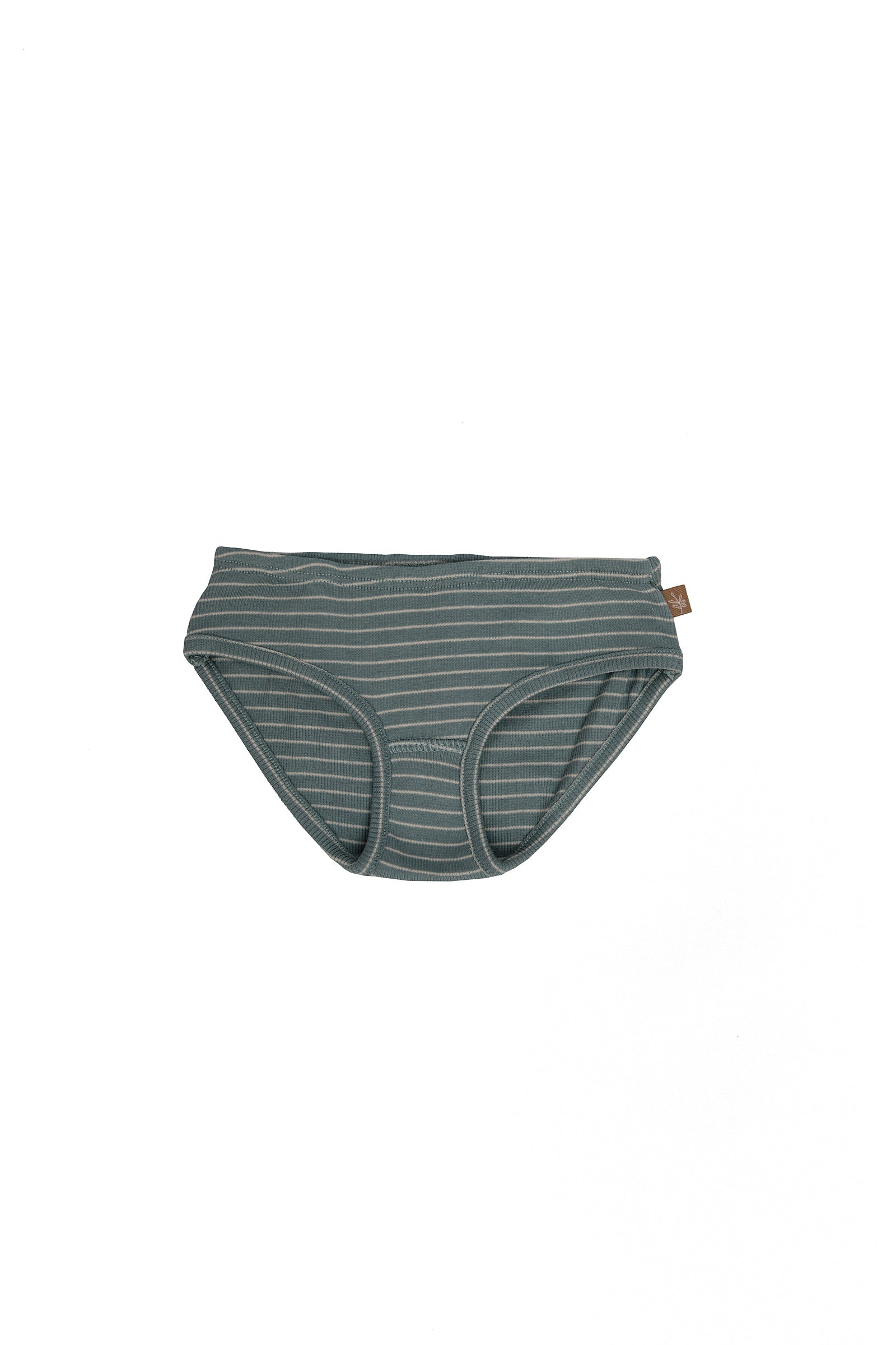 Girls panties stripes silver blue/off white duopack