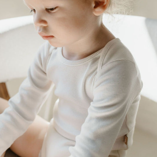 Rib body long sleeve off white