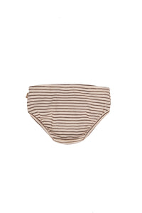 Girls panties chocolat/stripes chocolat duopack