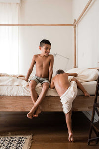 Muslin kids short pants Off White