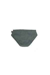 Girls panties stripes silver blue/off white duopack