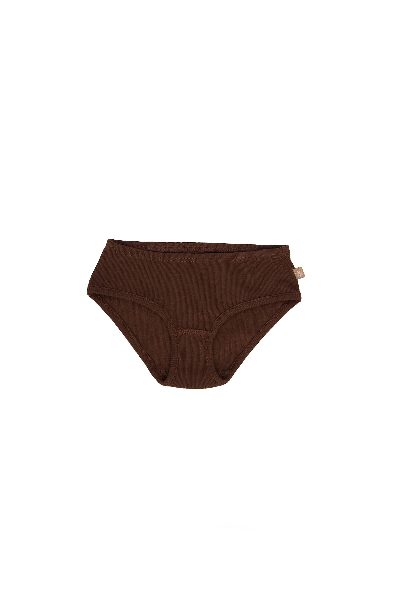 Girls panties chocolat/stripes chocolat duopack