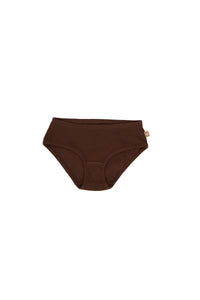 Girls panties chocolat/stripes chocolat duopack