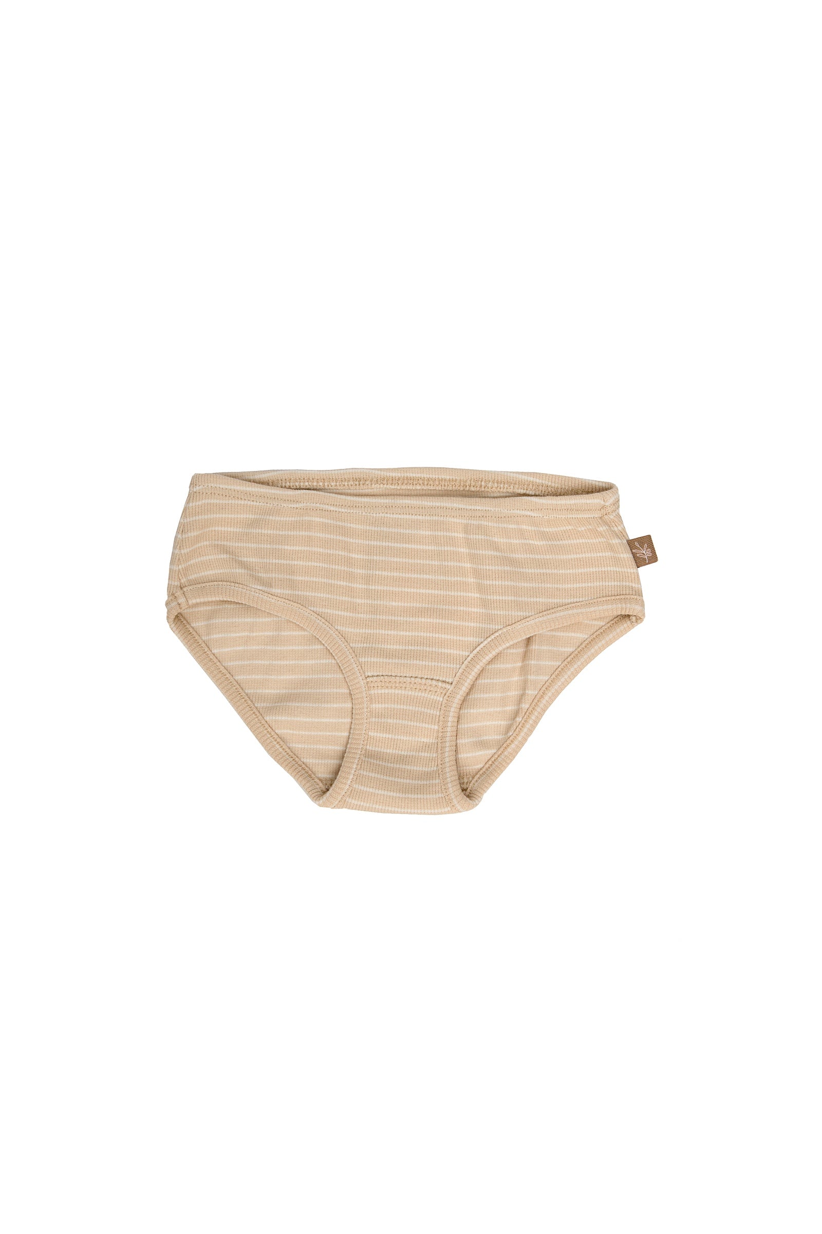 Girls panties stripes sand/off white duopack