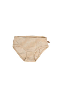 Girls panties stripes sand/off white duopack