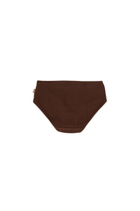 Girls panties chocolat/stripes chocolat duopack