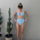 Bardot swim bottom high waist azur