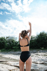 Bardot swim bottom high waist noir