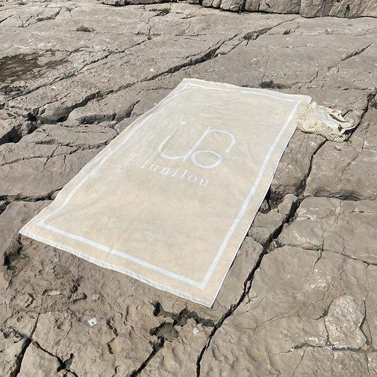 Organic beach towel monogram