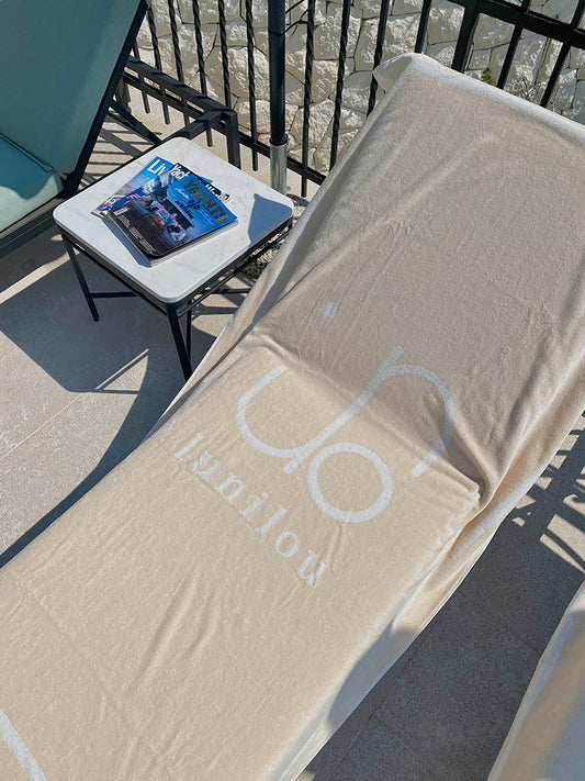 Organic beach towel monogram