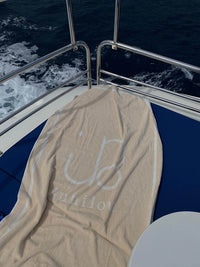 Organic beach towel monogram