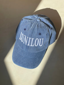 Stonewashed cap 3D LUNILOU blue