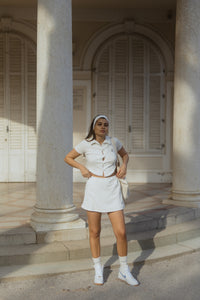 Monaco terry skirt with shorts off white