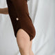 Rib body short sleeve chocolat
