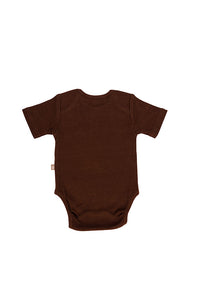 Rib body short sleeve chocolat