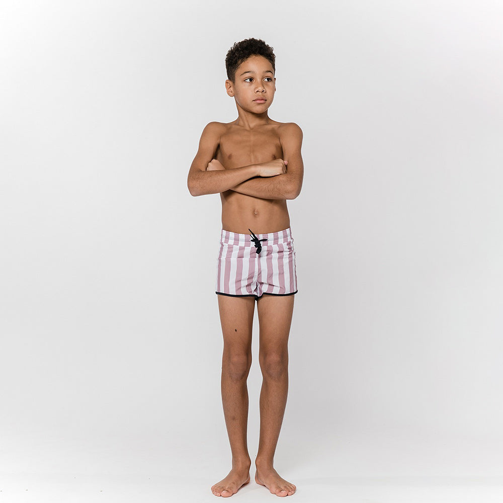 Swim Shorts Boys Stripes Mauve