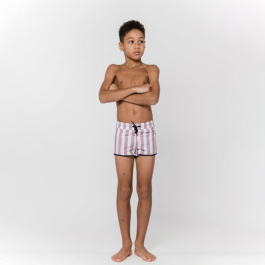 Swim Shorts Boys Stripes Mauve