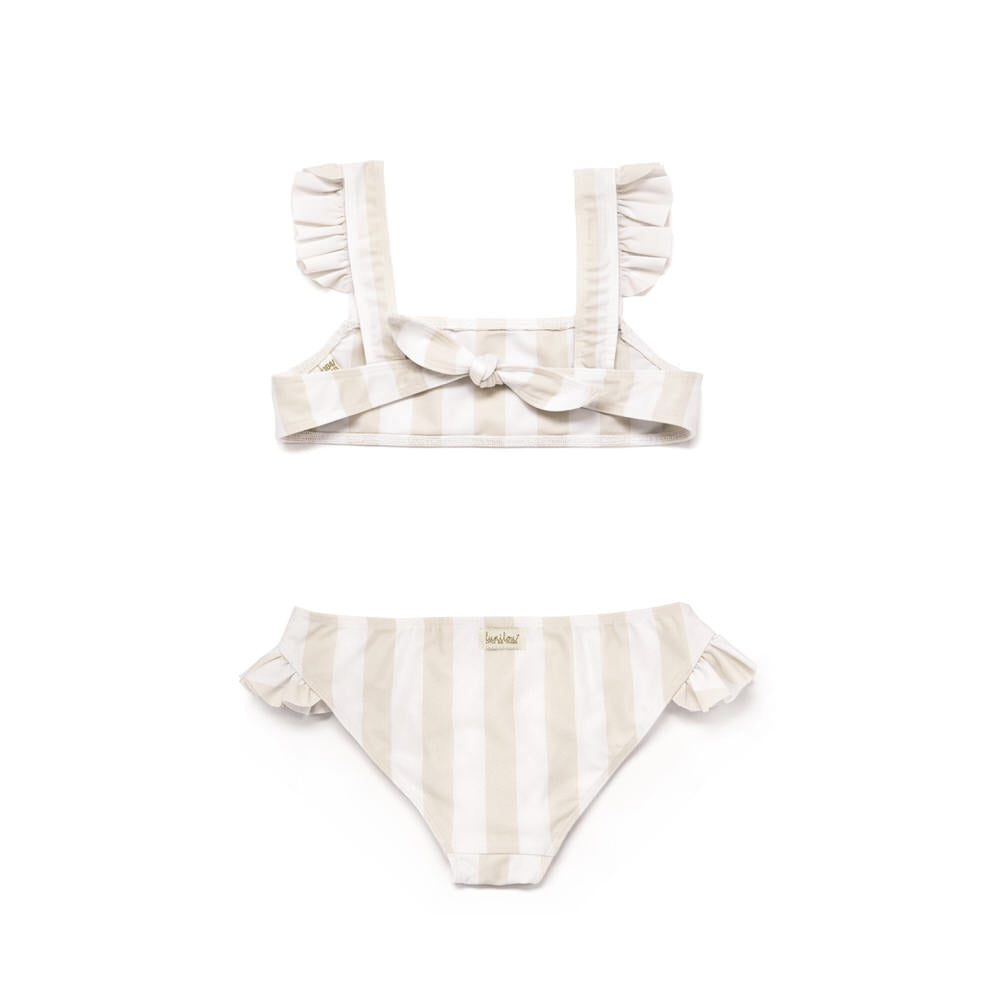 Bikini Volants Stripes Iced Latte