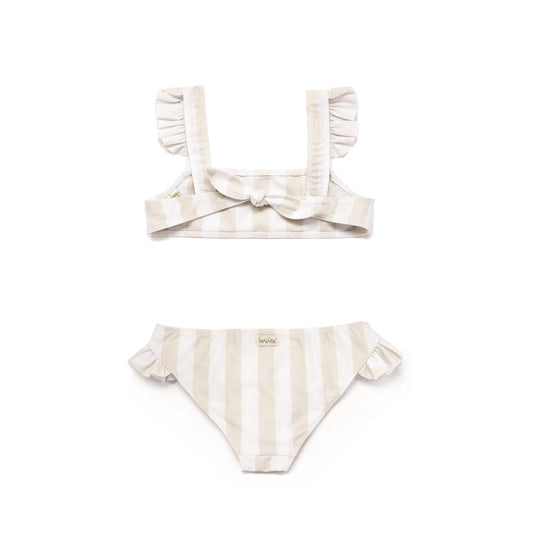 Bikini Volants Stripes Iced Latte