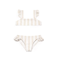 Bikini Volants Stripes Iced Latte