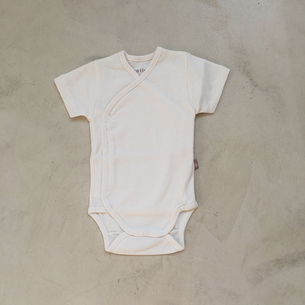 Newborn body short sleeves Off white