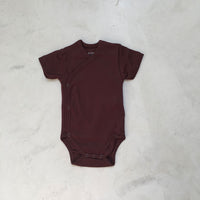Newborn body short sleeves Chocolat