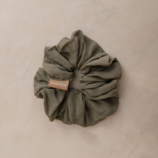 Hair scrunchie Covert green