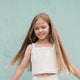 French terry towel girls top Off White