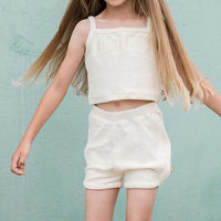 French terry towel  retro shorts Off White
