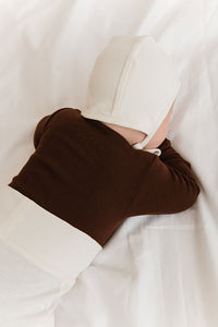 Newborn body long sleeves chocolat