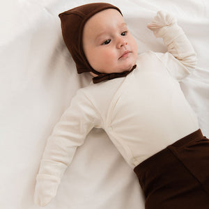Newborn body long sleeves Off white
