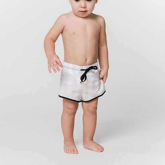 Swim Shorts Boys Stripes Iced Latte