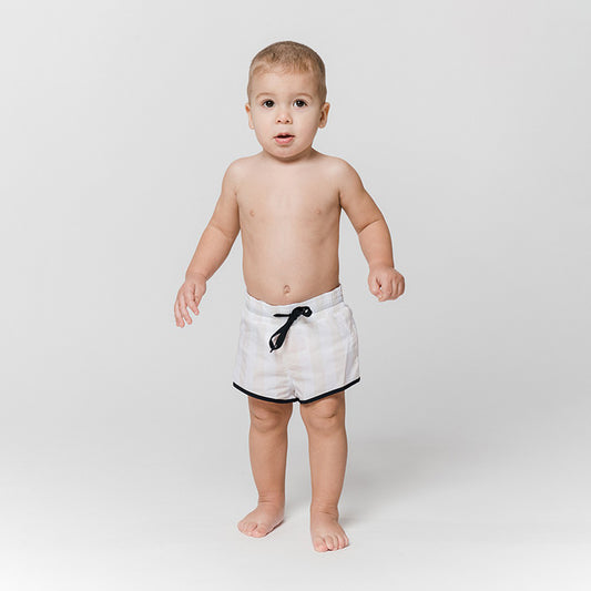 Swim Shorts Boys Stripes Iced Latte