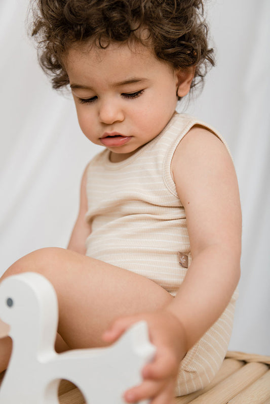 Rib tank body sand/off white