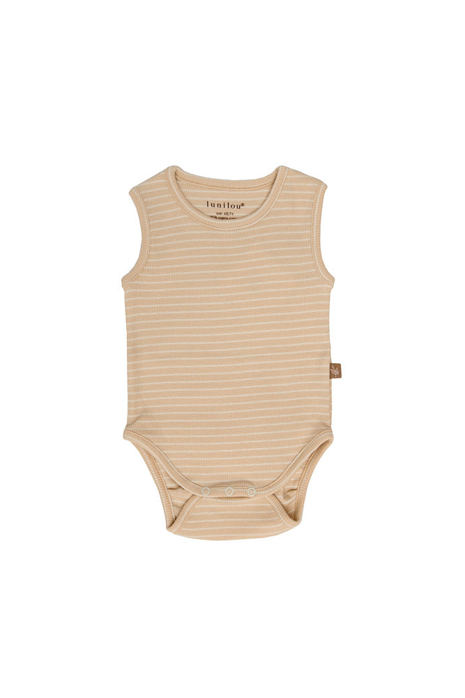 Rib tank body sand/off white