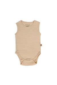 Rib tank body sand/off white