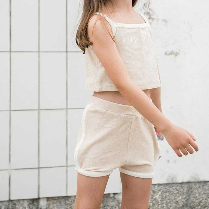French terry towel retro shorts Brazilian Sand