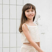 French terry towel girls top Brazilian Sand